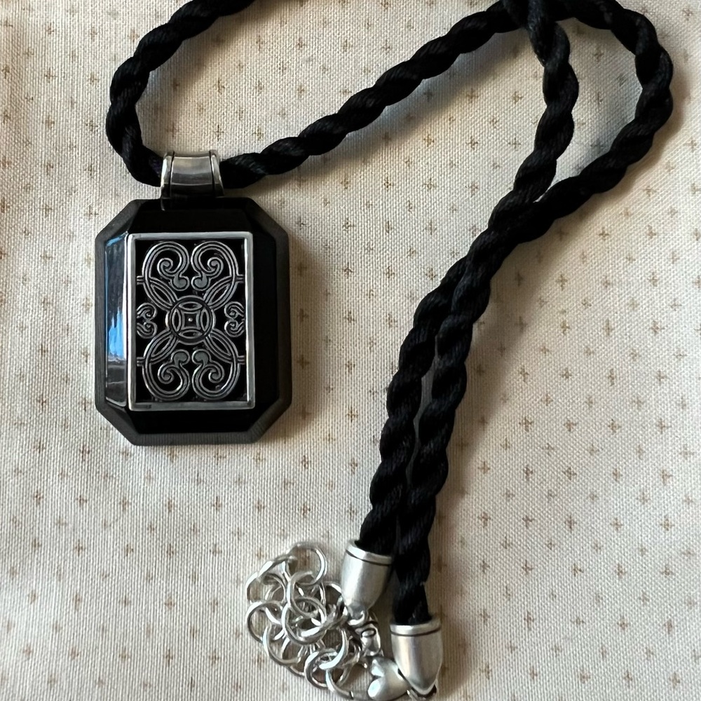 Brighton silver and onyx necklace